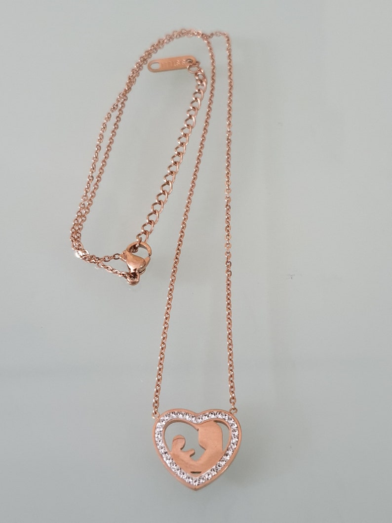 Mother and Child Pendant Heart Charm Pendant Mother Necklace Gift For Mom Mother and Child Heart Necklace