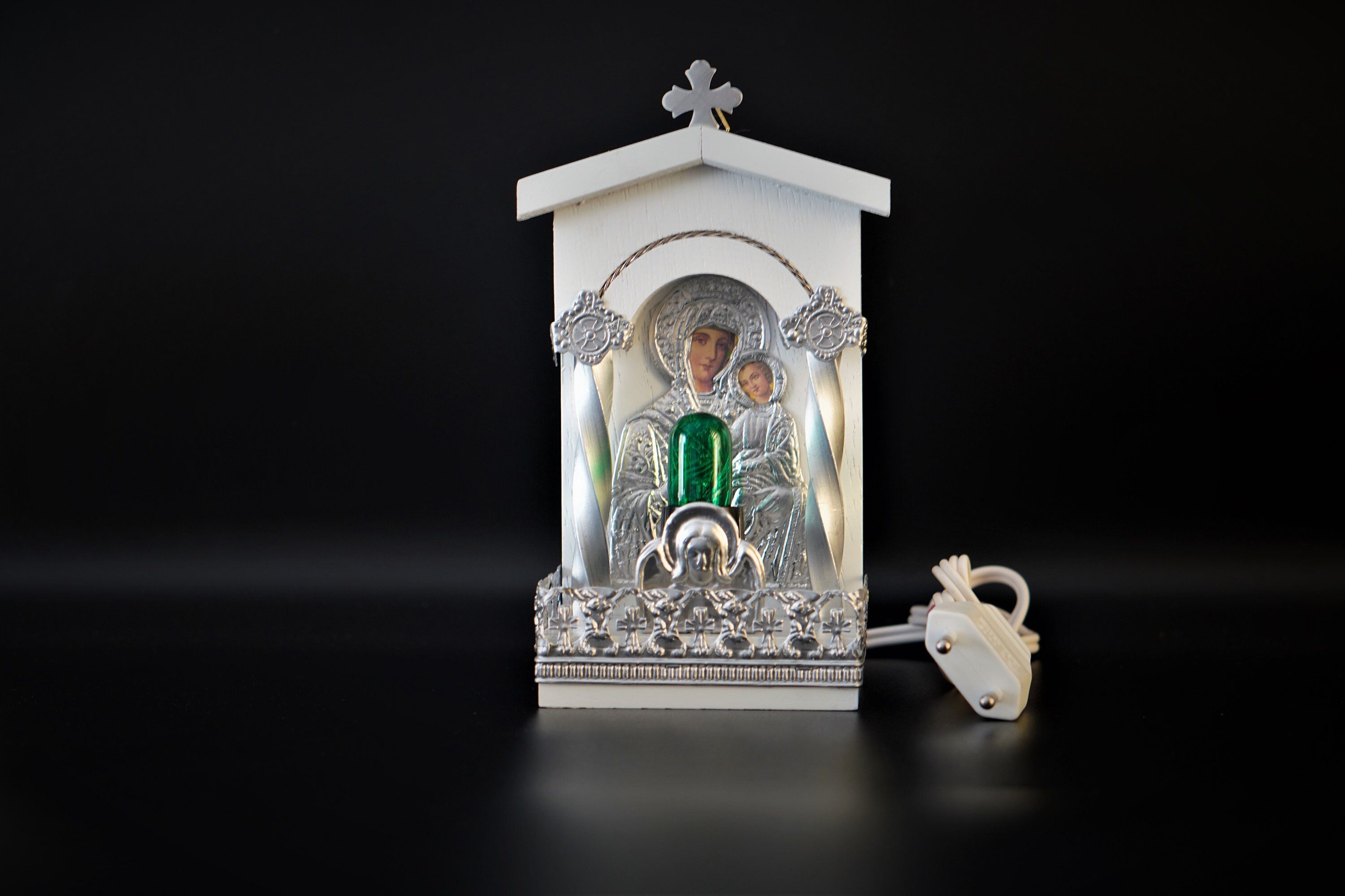 Traditionelle orthodoxe weiße Elektrische Kerze aus Holz mit | Etsy