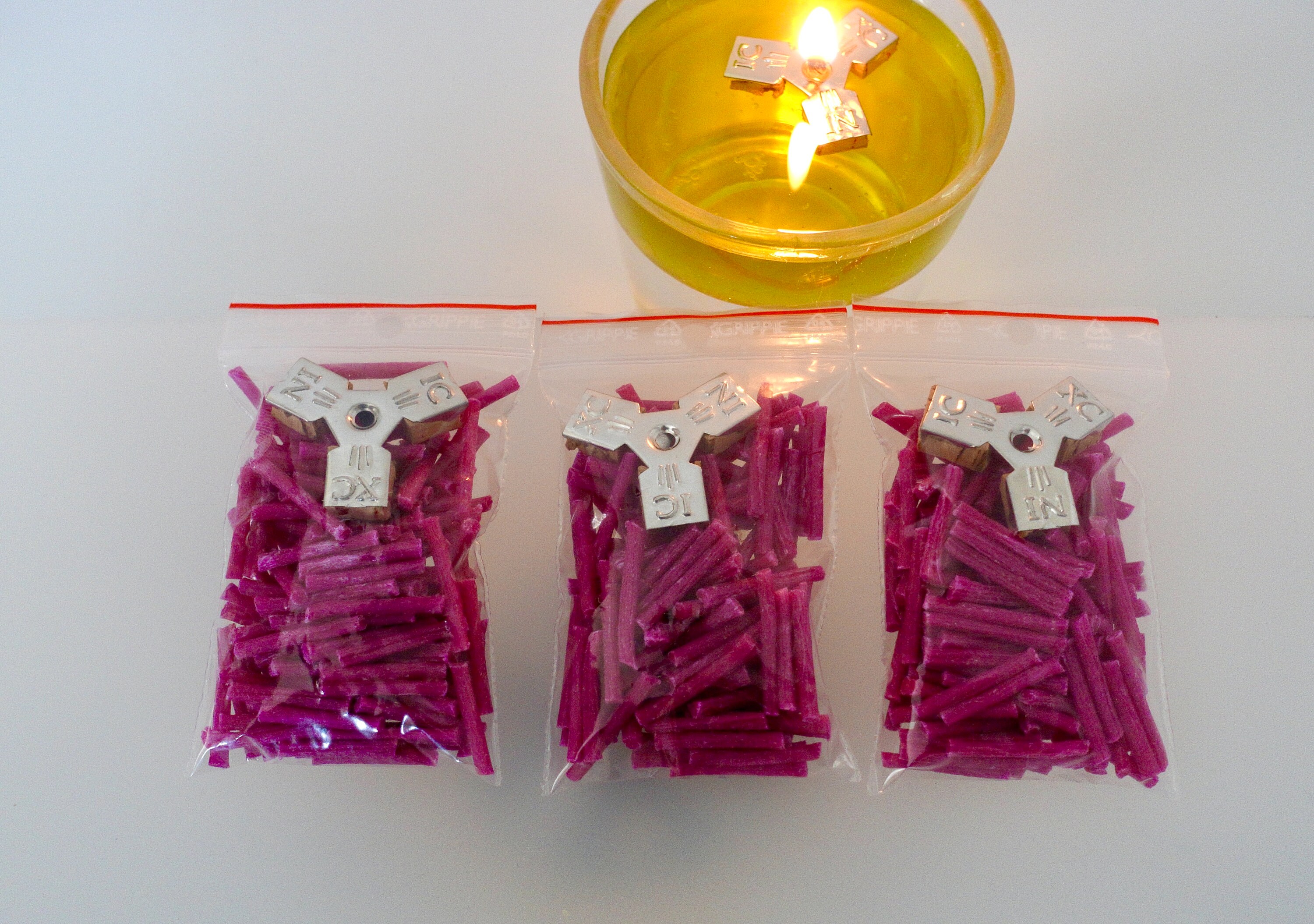 Paraffin Candle Wicks for Orthodox Vigil Oil Lamps, Floating