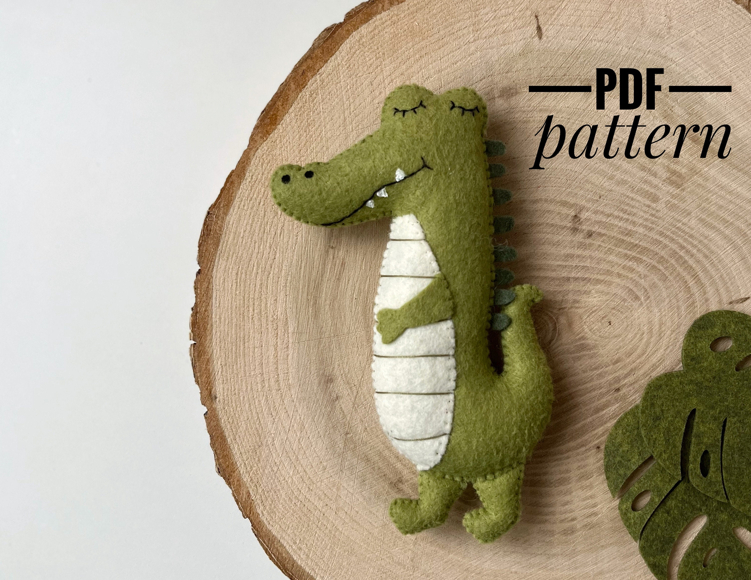 Crocodile Felt Pattern/ Safari Animals PDF Pattern Etsy