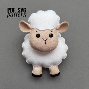 Sheep felt pattern, PDF SVG pattern