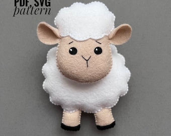 Sheep felt pattern, PDF SVG pattern