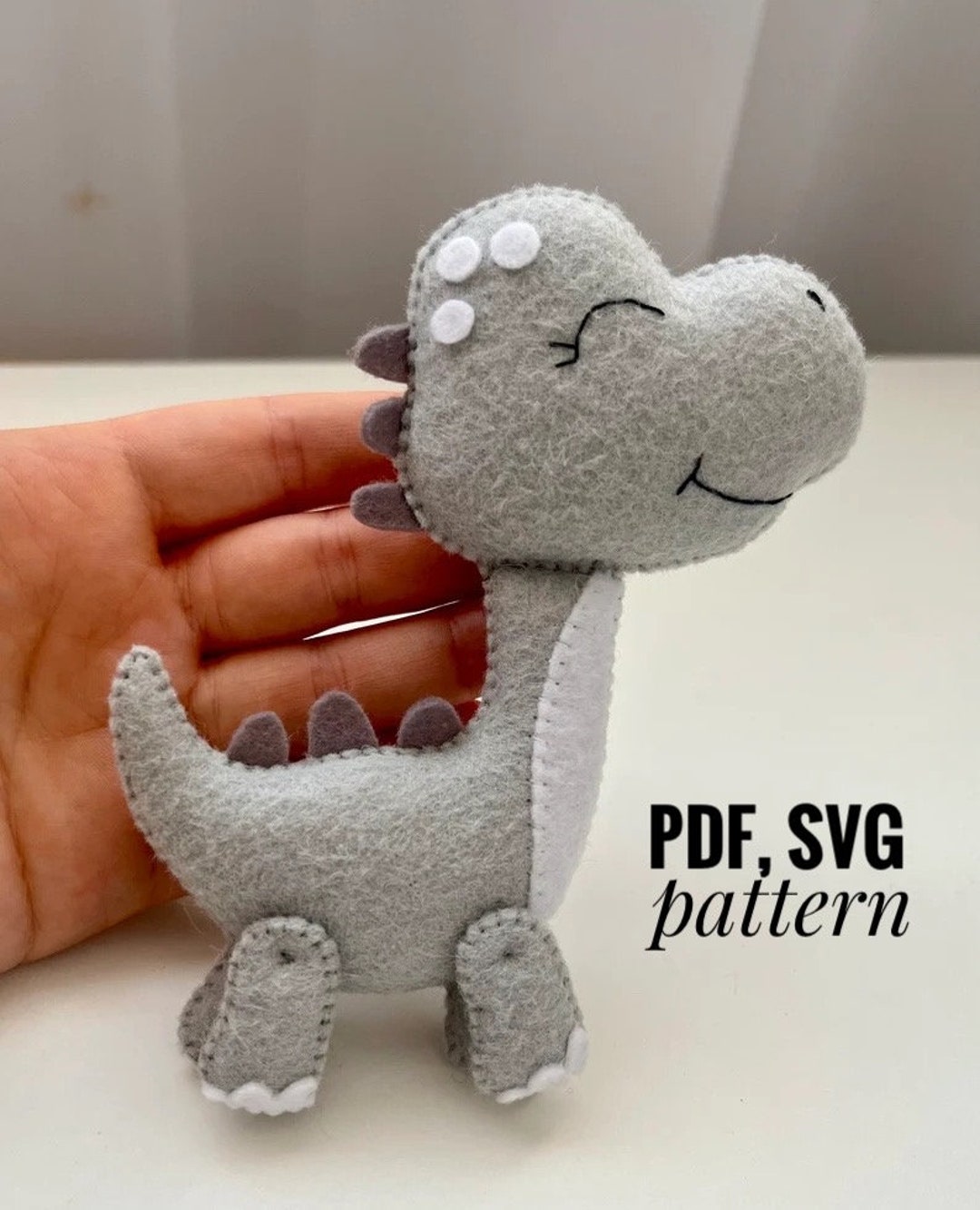 Dinosaur Felt Pattern/ Dinosaur Pdf SVG Pattern Etsy