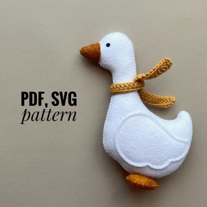 Goose felt pattern/ Goose pdf SVG pattern