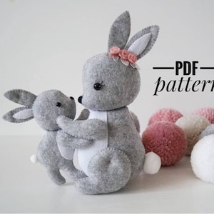 Bunny felt pattern/ Rabbit PDF pattern