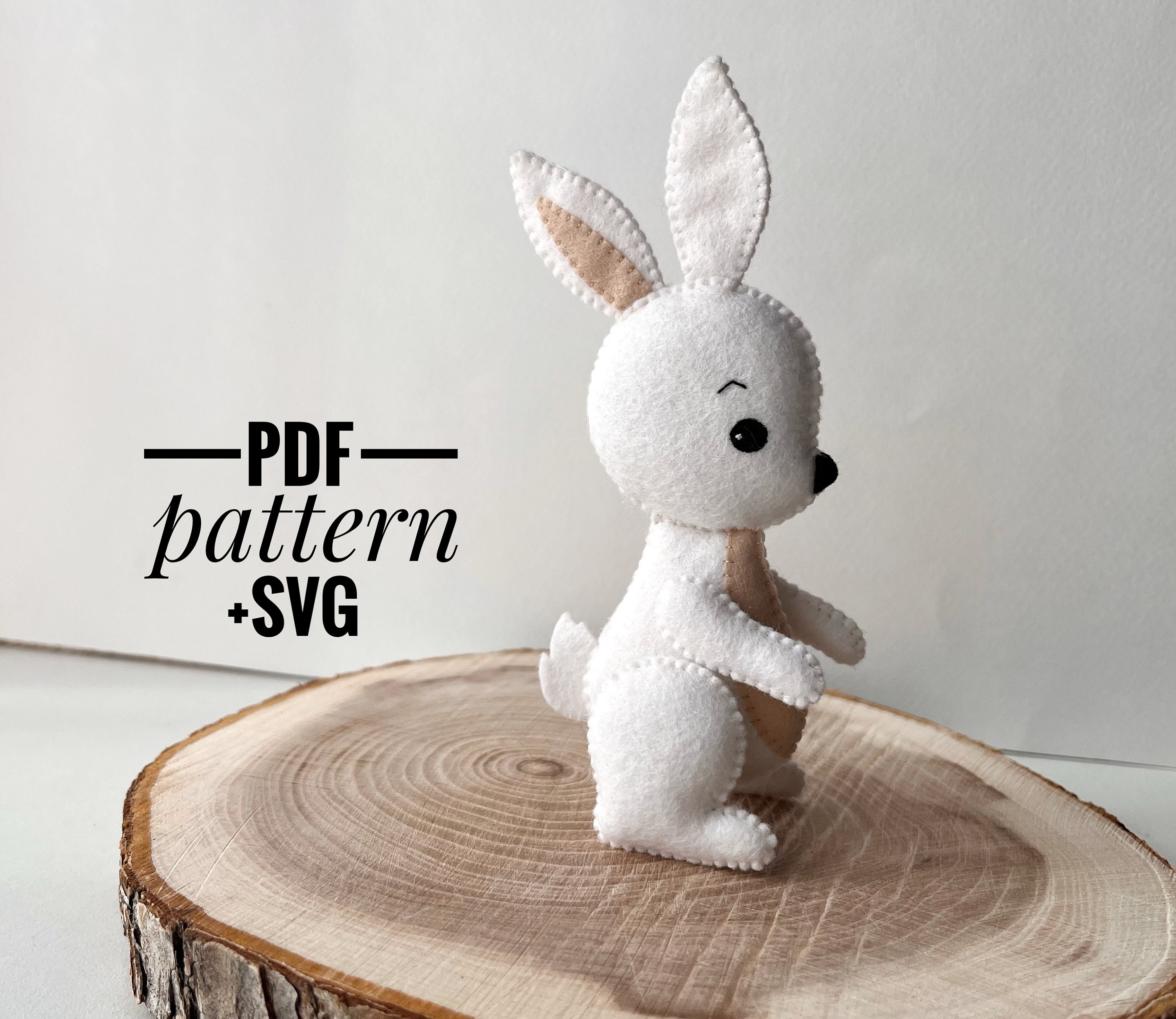 Bunny Felt Pattern/ Woodland Animals Pattern/ Bunny Pdf, SVG Pattern - Etsy