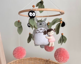 Anime baby mobile, Nursery decor, Felt baby mobile, Gift for new baby Hanging