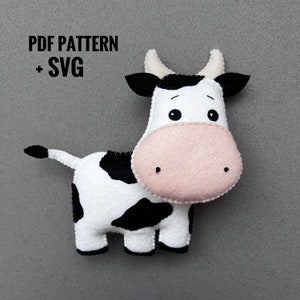 Mönster för kofilt/ Bondgårdsdjur PDF SVG-mönster