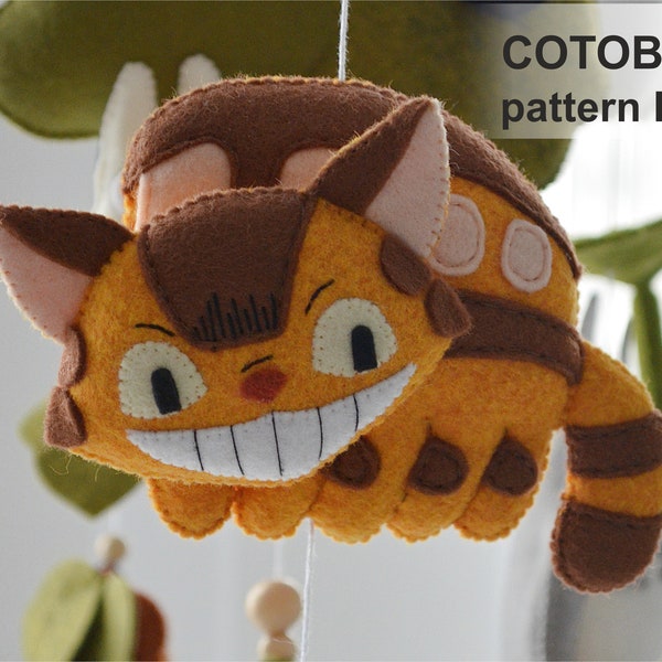 Anime PDF pattern, Anime felt toy