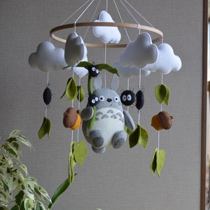 Anime baby mobile, Nursery decor, Felt baby mobile, Gift for new baby Hanging image 6