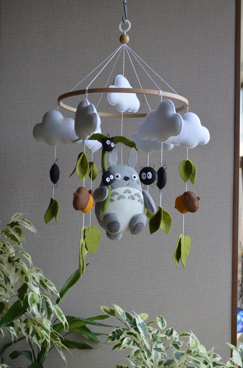 Anime baby mobile, Nursery decor, Felt baby mobile, Gift for new baby Hanging image 6