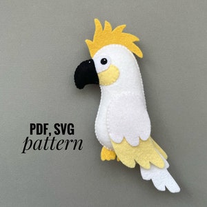 Cockatoo felt pattern/ Australian animals PDF pattern