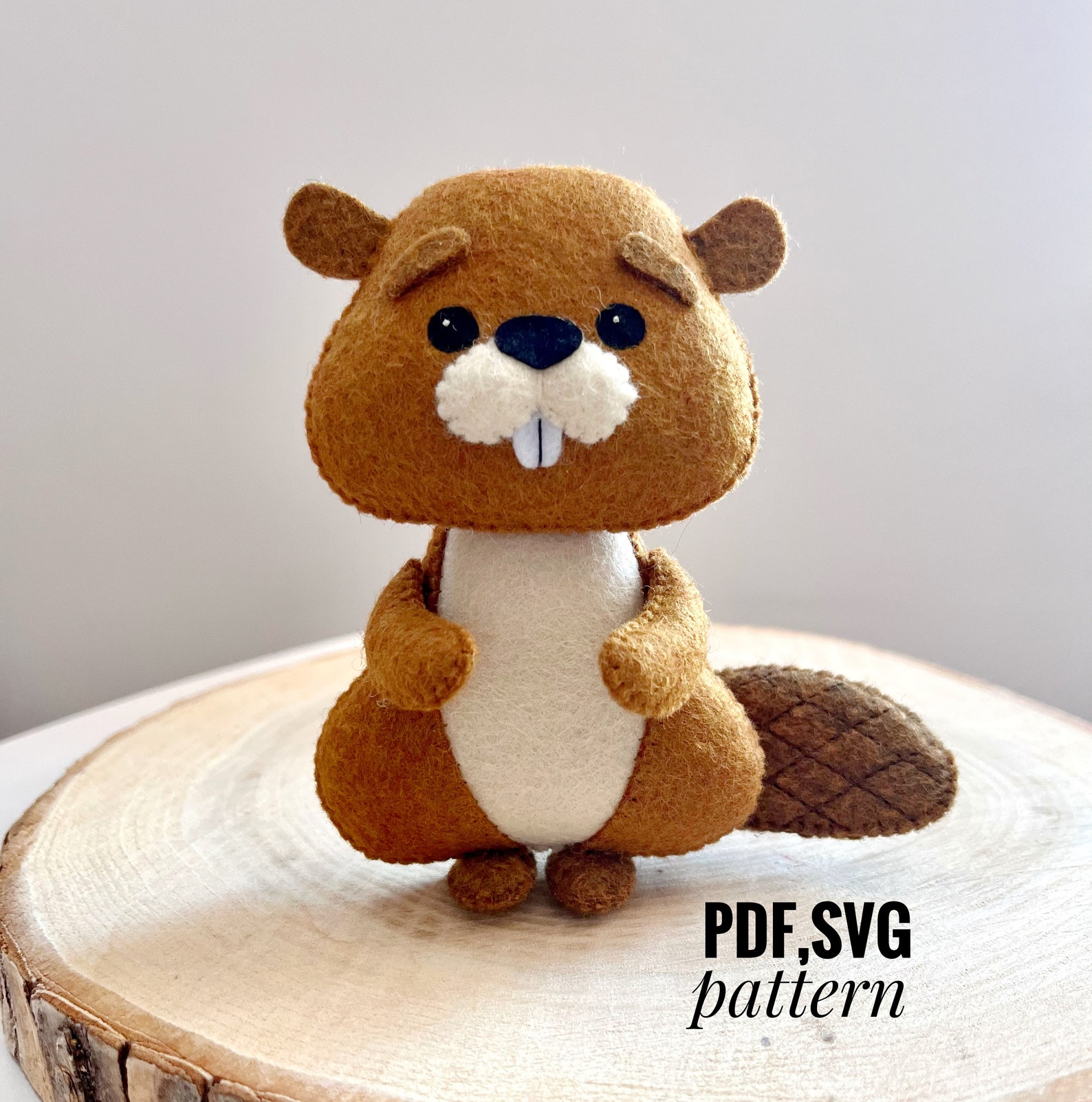 Beaver Felt Pattern/ Forest Animals PDF Pattern/ Beaver SVG Pattern - Etsy