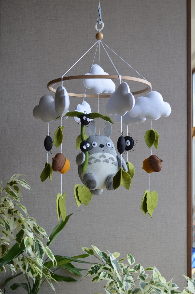 Anime baby mobile, Nursery decor, Felt baby mobile, Gift for new baby Hanging image 5