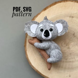 Australian animals felt pattern/ Koala PDF pattern
