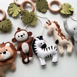 Safari play gym toys/ Jungle felt toys for wooden frame