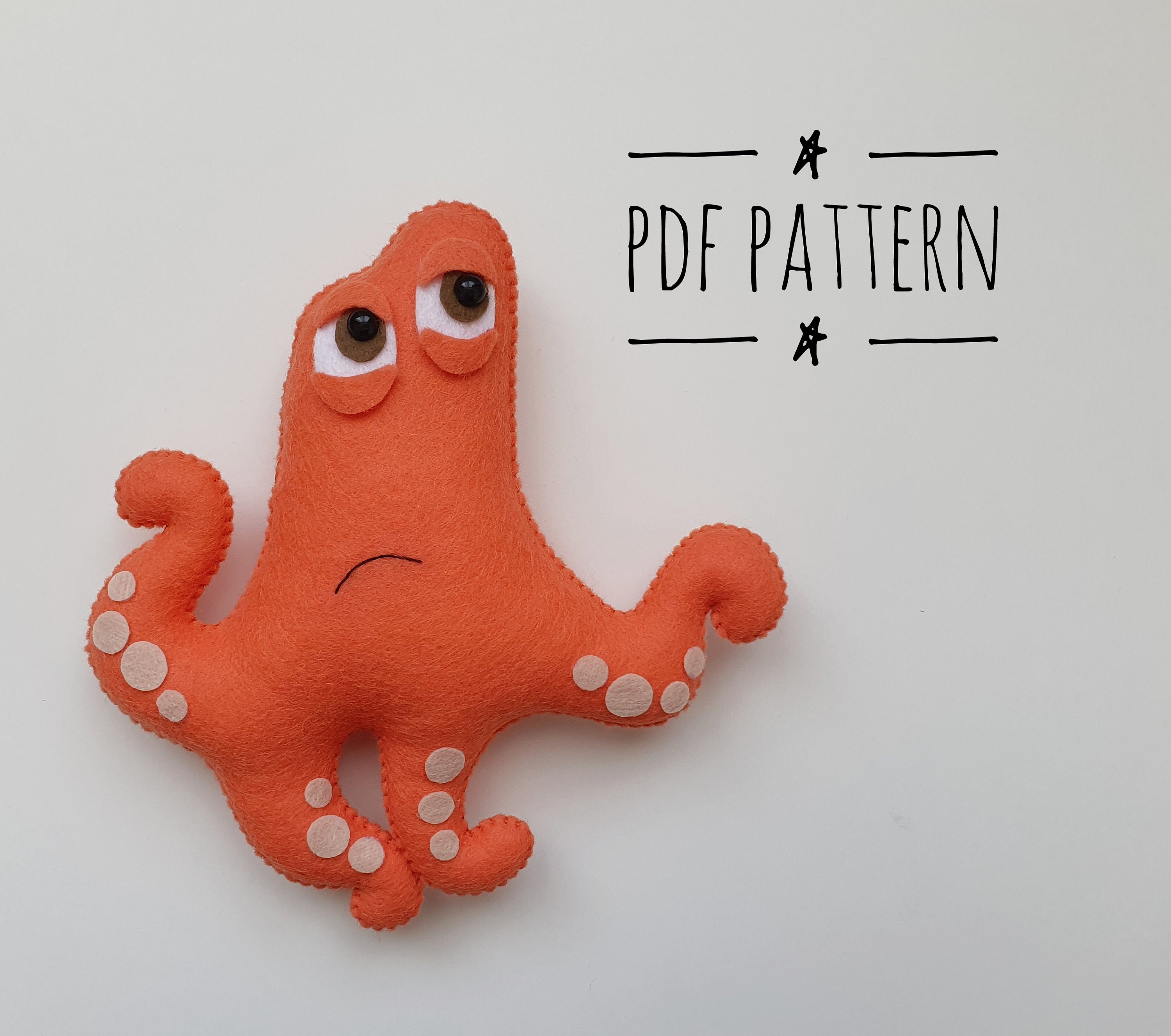 Finding Nemo Felt Pattern, Octopus PDF Pattern, Dory Sewing Plush - Etsy