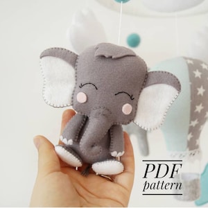 Elephant felt pattern/ Elephant pdf pattern