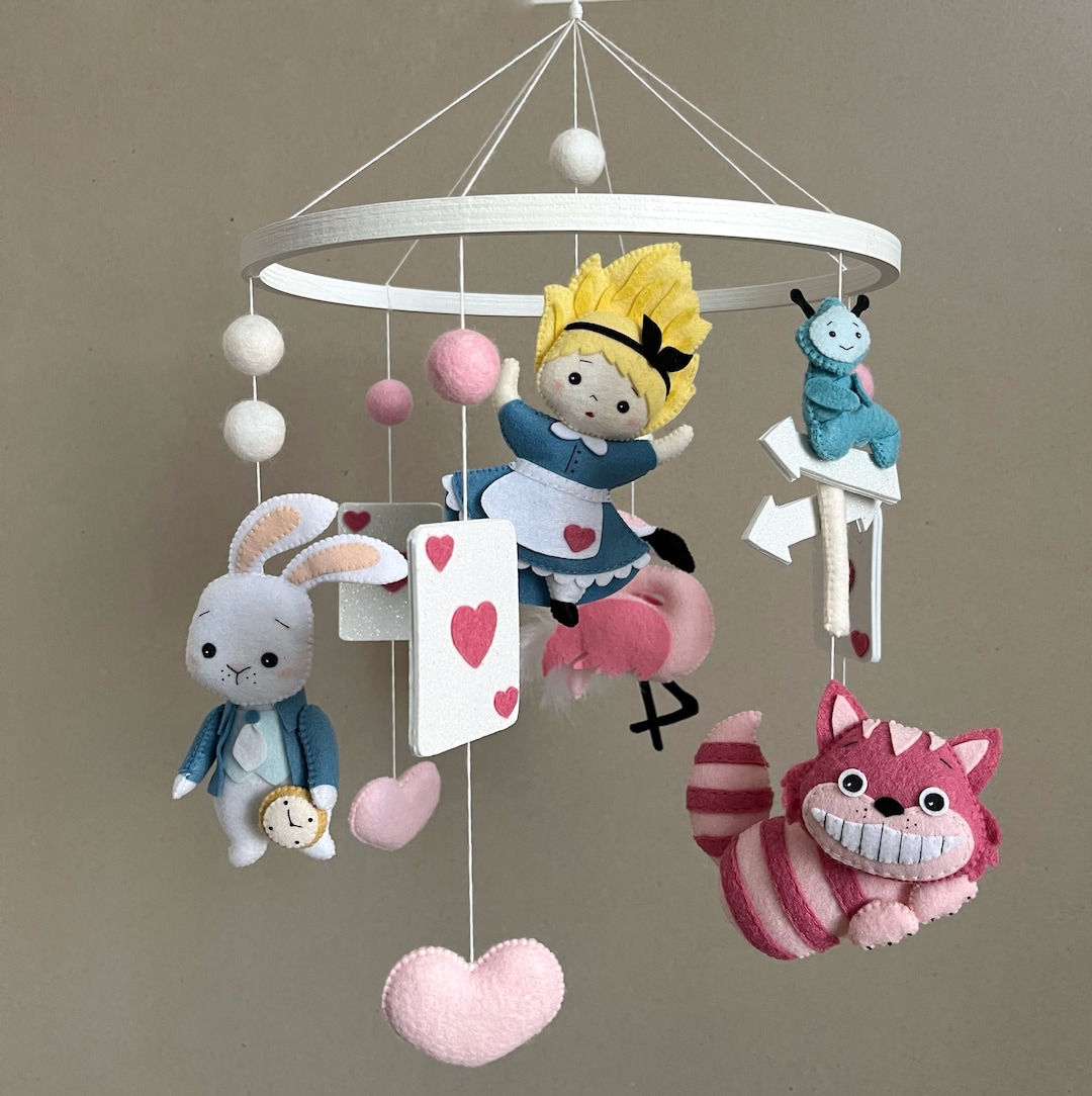 Alice in Wonderland Crib Mobile Baby Girl Nursery Decor Etsy