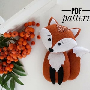 Fox felt pattern/ Woodlands animals PDF pattern/ Fox Pdf pattern