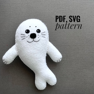 Seal felt pattern/ polar animals PDF, SVG pattern