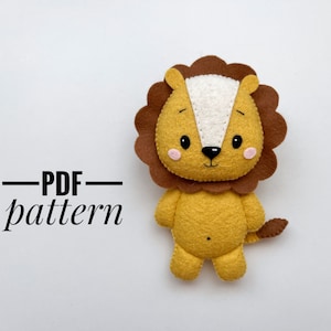 Lion felt Pattern / Safari animal pattern