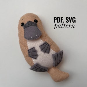 Australian animals felt pattern/ Platypus PDF pattern