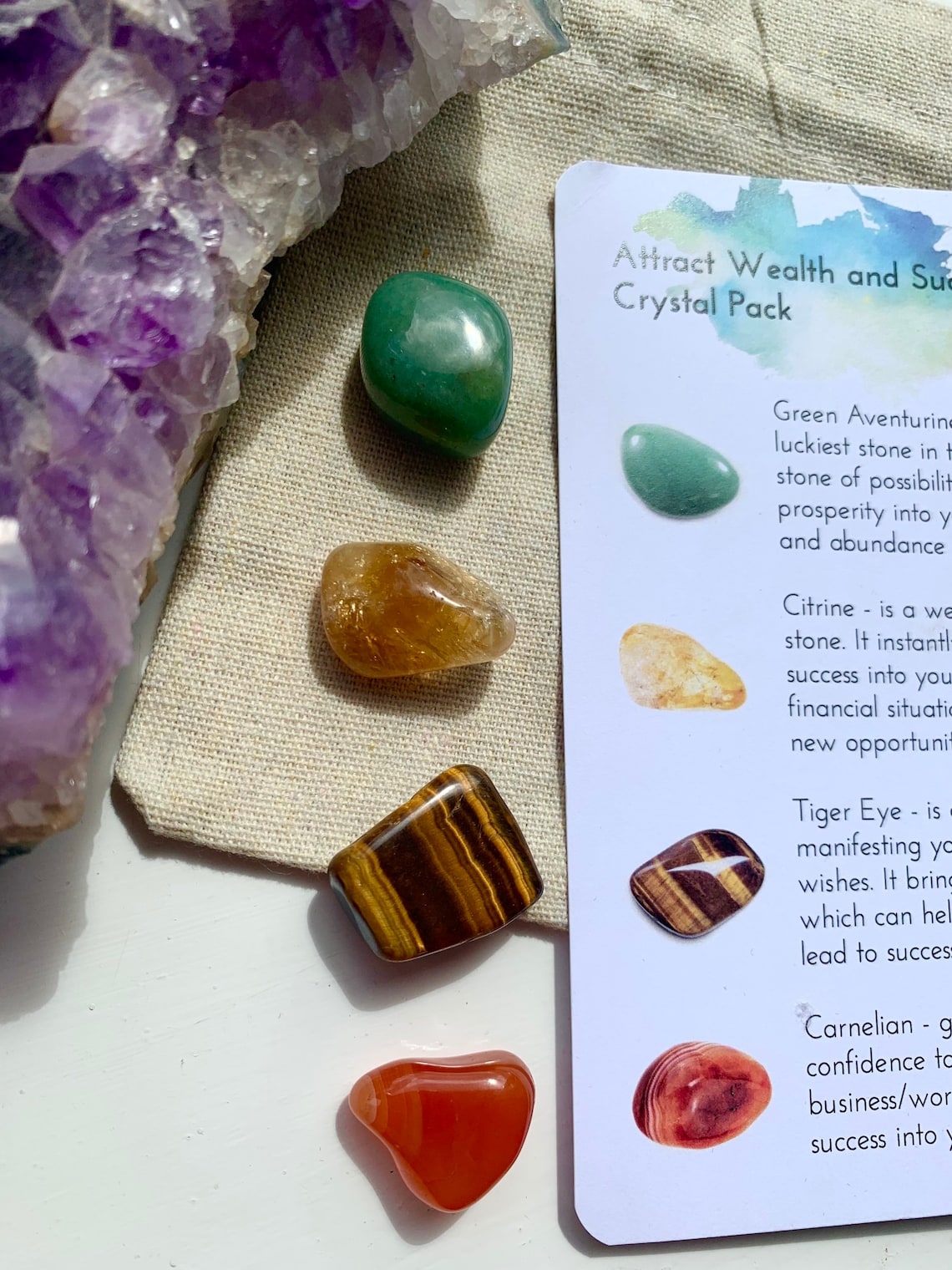 WEALTH and Prosperity Crystal Kit Crystal Pack Attract Money Etsy UK