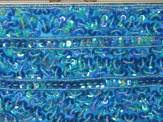 Vintage Sequin Clutch or shoulder bag - 1980s era… - image 5