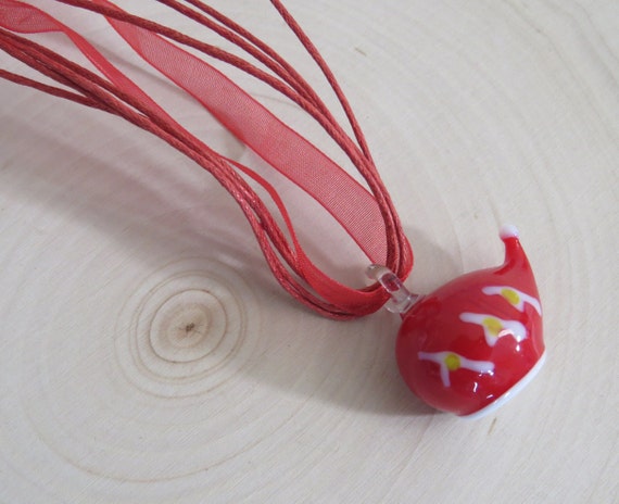 Vintage Murano style Glass Necklace / Whimsical C… - image 6