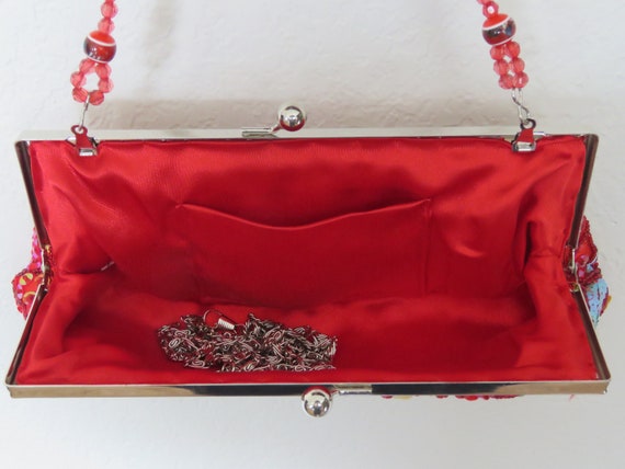 Vintage Beaded Sequin Clutch or shoulder bag - 19… - image 4
