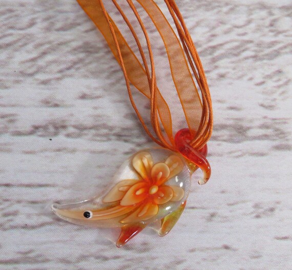 Vintage Murano style Glass Necklace / Whimsical M… - image 5