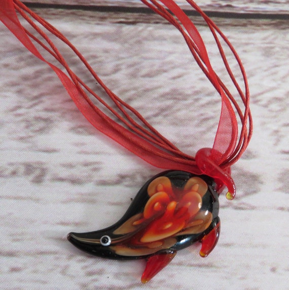 Vintage Murano style Glass Necklace / Whimsical M… - image 9