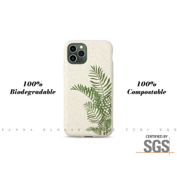 Certified 100% Biodegradable and Compostable Plastic Free Eco-friendly Phone Case for iPhone 7 8 X XR XS SE 11 12 13 14 Mini Plus Pro Max