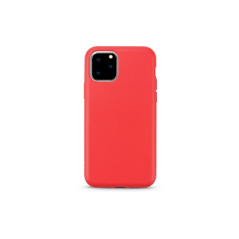 Coque de portable 100% biodégradable et respectueuse de l'environnement pour iPhone 7 8 X XR XS SE 11 12 13 14 Plus Mini Pro Max. Fabriqué à partir de paille de blé. Rouge