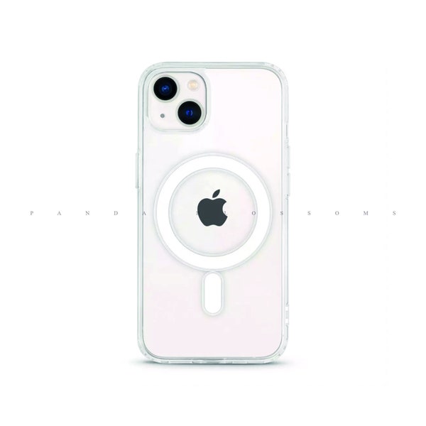 MagSafe Compatible Magnet Clear Reinforced Corners Hard Pc Soft Tpu iPhone Case pour Apple iPhone 13 14 Mini Plus Pro Max