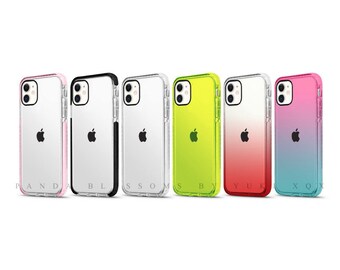 Clear Impact Colour Rainbow Bumper Shock Proof Sleek Luxury Case for iPhone 7 8 X XR XS SE 11 12 13 Mini Pro Max