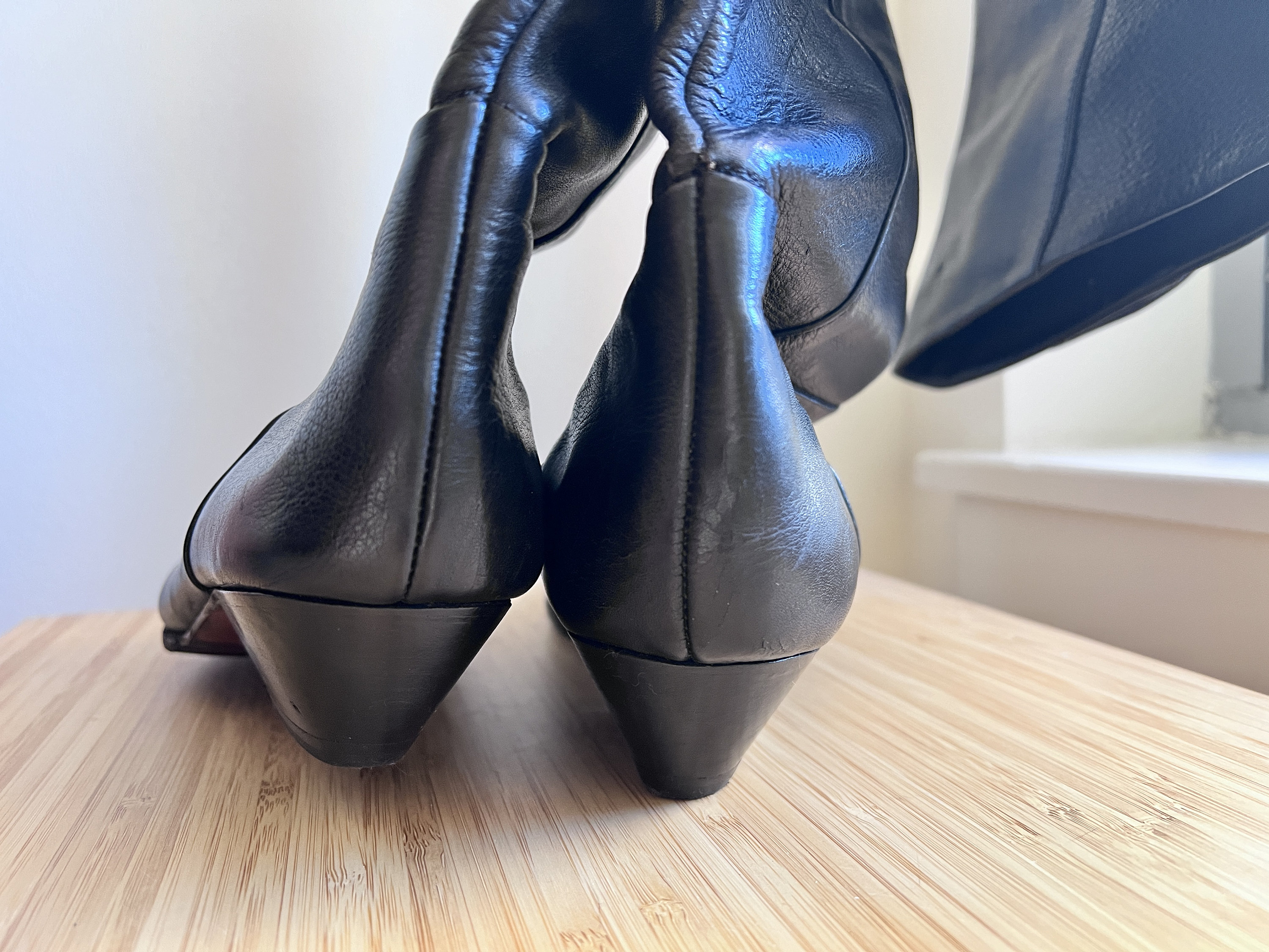 shriver hi women's vintage leather heeled boots