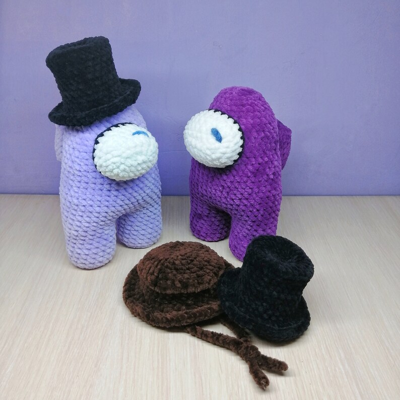 3 CROCHET PATTERN Among Us Crewmate 2 Hats for Among Us Etsy