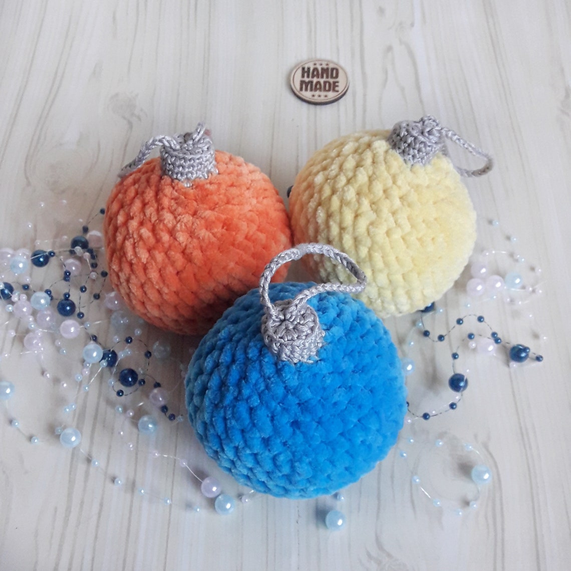 Free Crochet Pattern Christmas balls Christmas decorations Etsy
