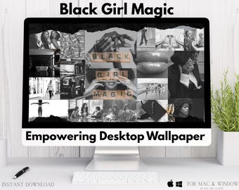 Black Girl Magic Desktop Hintergrundbilder | Empowering schwarzer Frauen (Digitaler Download)