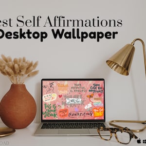 Affirmation Wallpaper | Motivierender Desktop Hintergrund (Digitaler Download) Bild 1