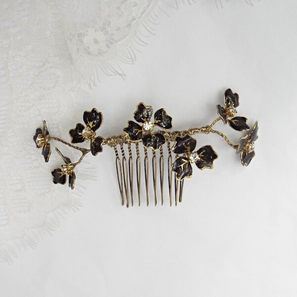 Black Hair Comb Etsy