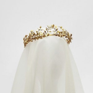 Gold Laurel leaf bridal crown, 114 image 4