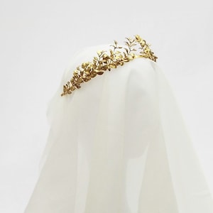 Gold Laurel leaf bridal crown, 114 image 7