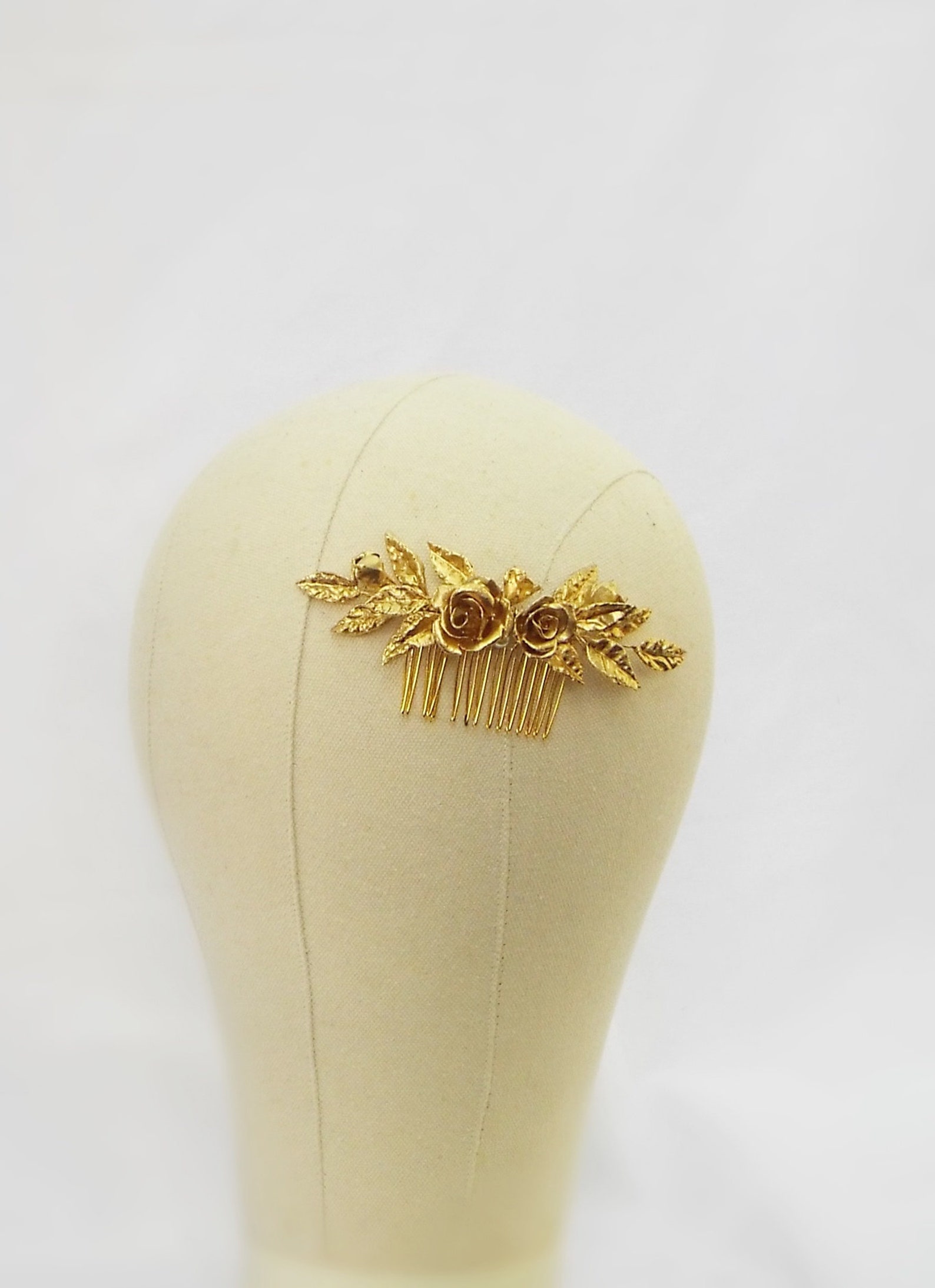 Gold Hair Comb Golden Bridal Hairpiece Gold Bridal Etsy