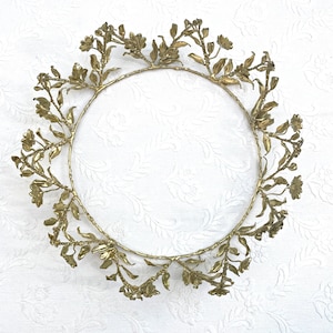 Gold leaf crown, Pointed crown, Myrtle leaf tiara, Eastern Crown, Unisex crown, Golden crown #270