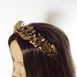 Gold Laurel leaf bridal crown, 114 image 9