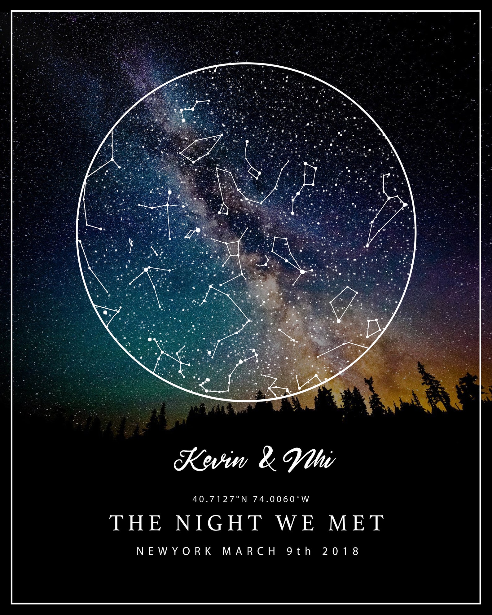 Star Chart The Night We Met