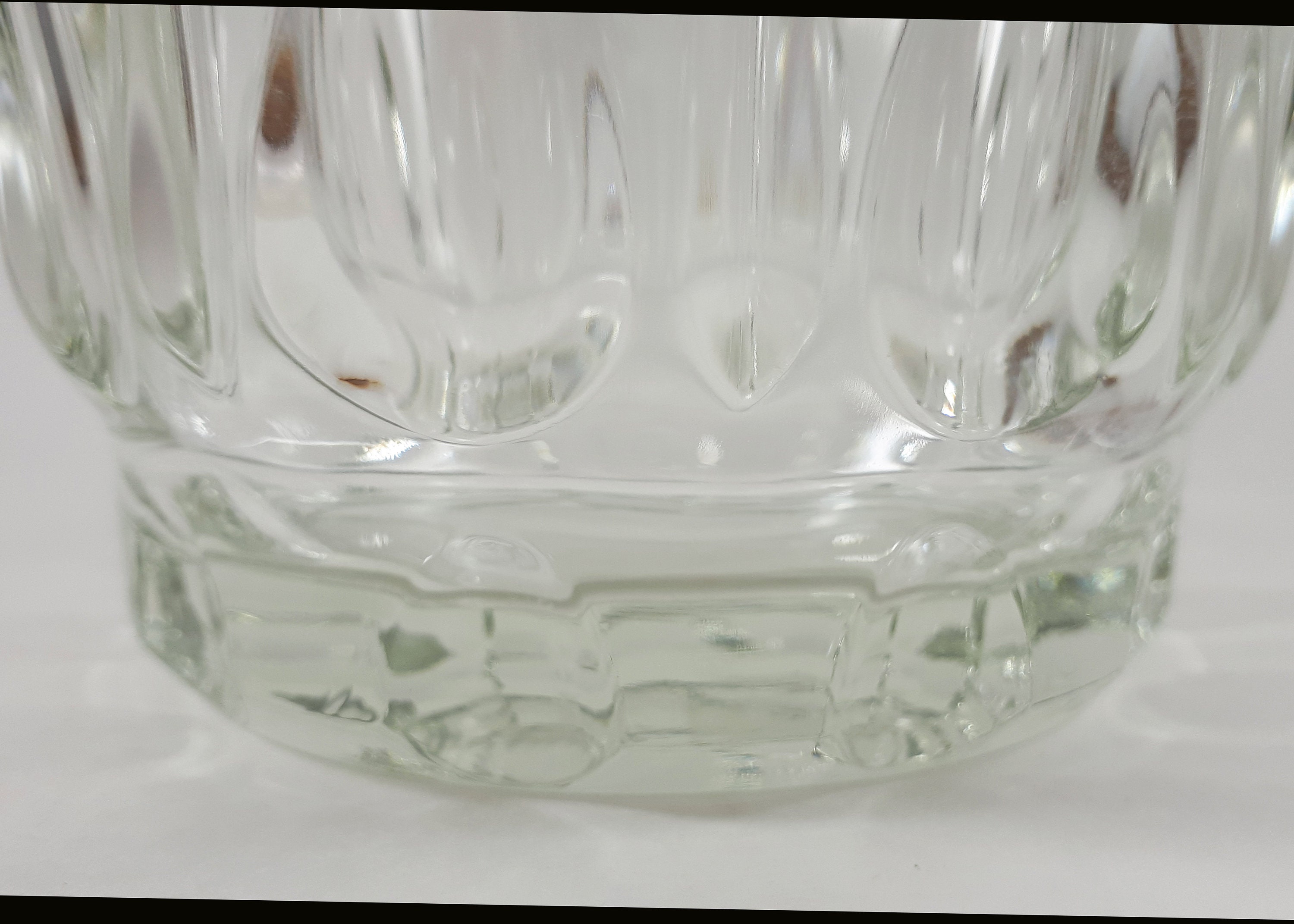 Pressed Glass Ice Bucket Small Vintage Glass Ice Bucket Etsy UK